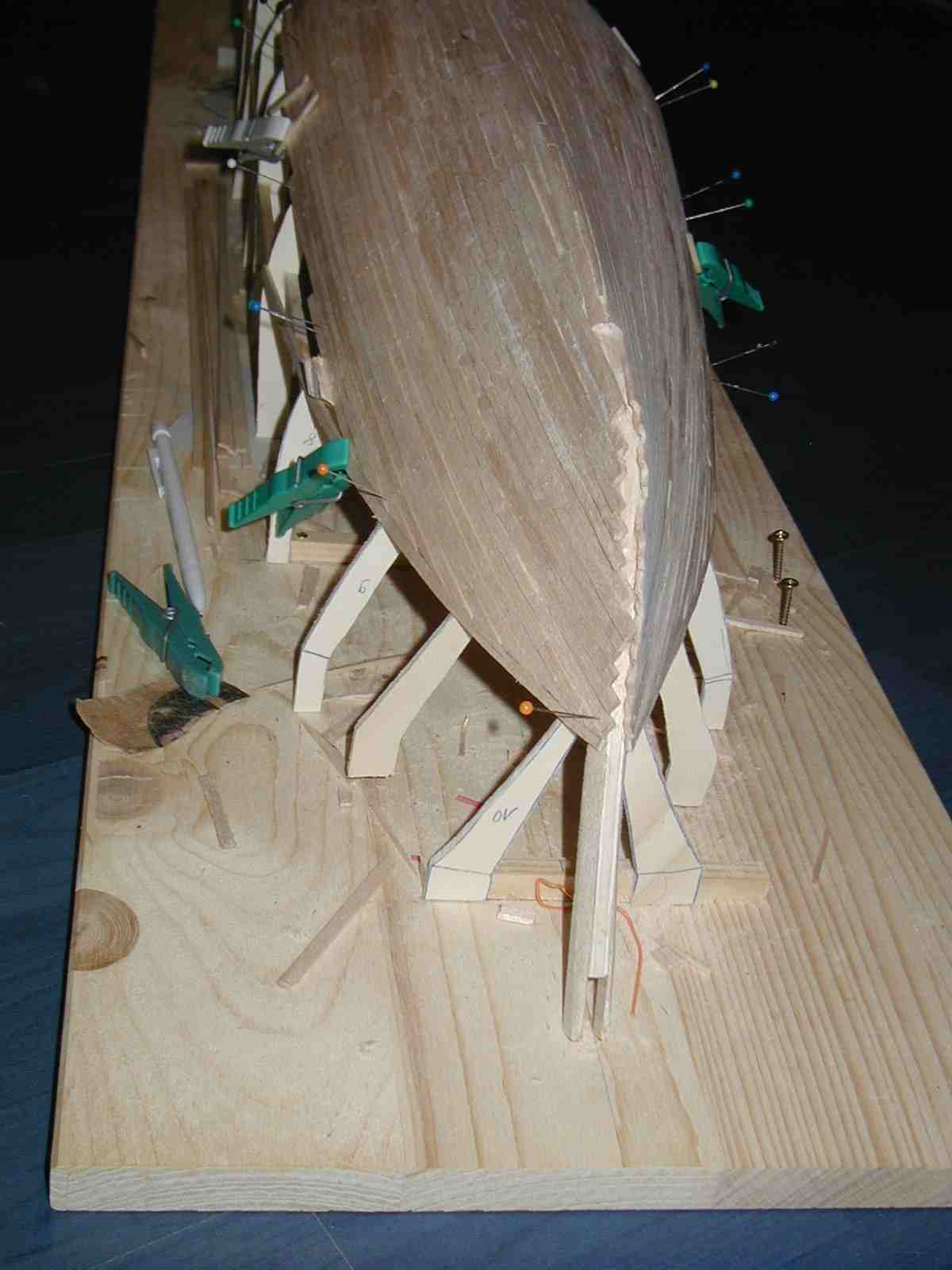 hull partly planked